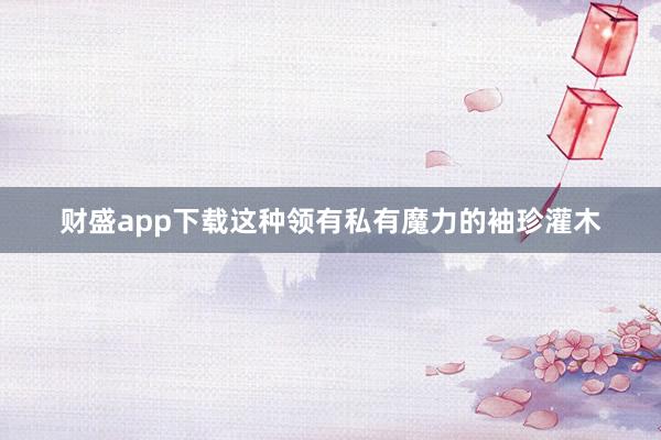 财盛app下载这种领有私有魔力的袖珍灌木